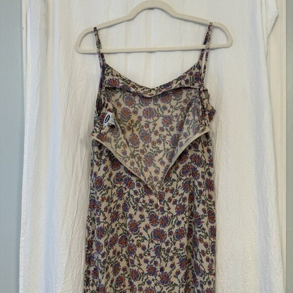 Vintage Old Navy Y2K Midi Dress Womens 10 Floral Boho Artsy Coquette - Picture 8 of 14